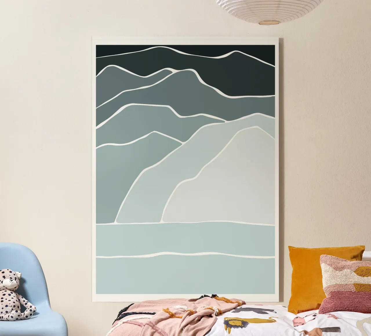 canvas wave plexiglass da pastel color shape