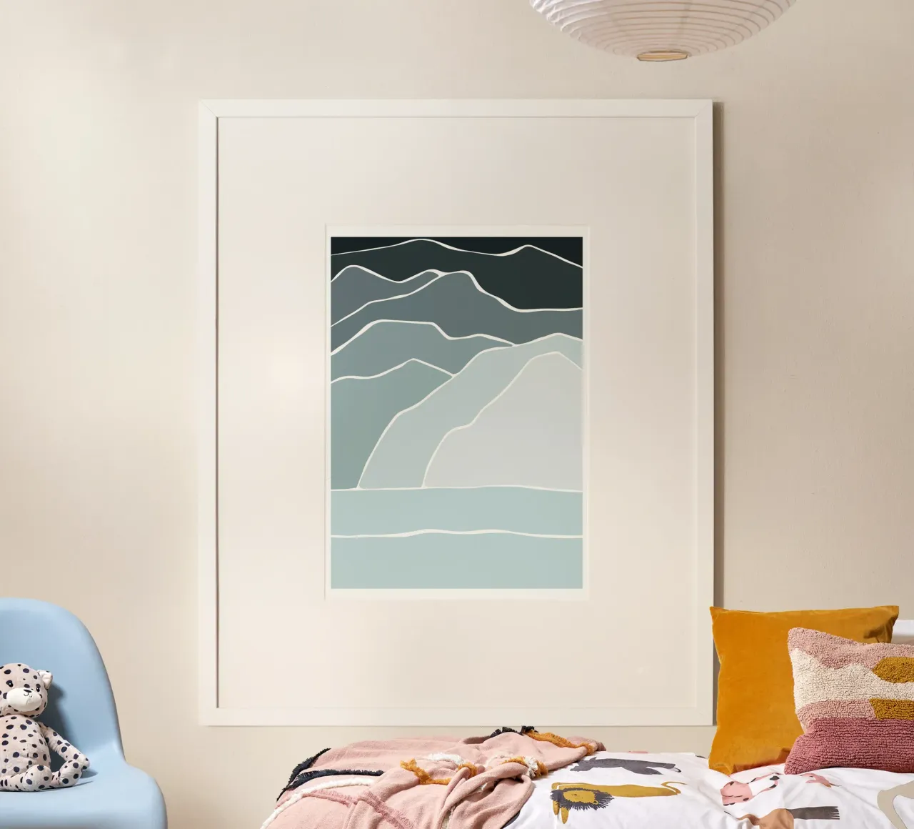 canvas wave poster da pastel color shape