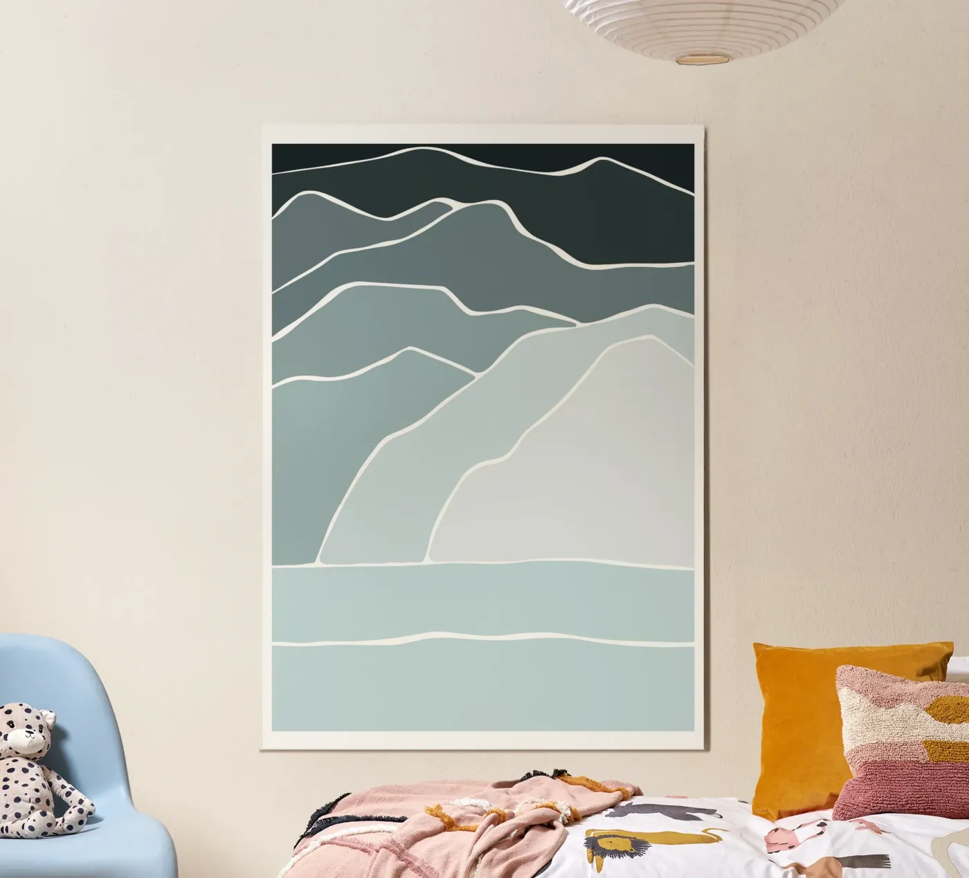 canvas wave poster da pastel color shape