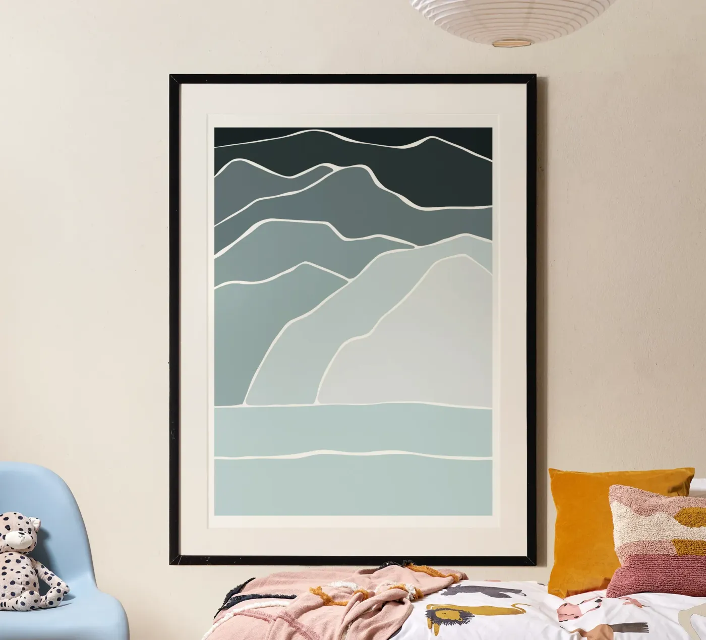 canvas wave poster da pastel color shape