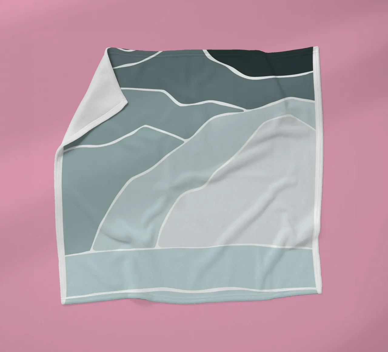 canvas wave coperta in pile da pastel color shape