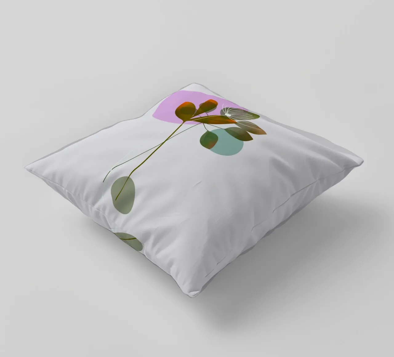 circle and leaf cuscino da pastel color shape