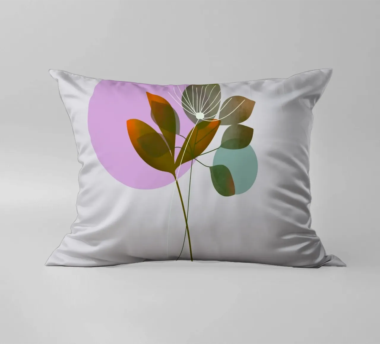 circle and leaf cuscino da pastel color shape