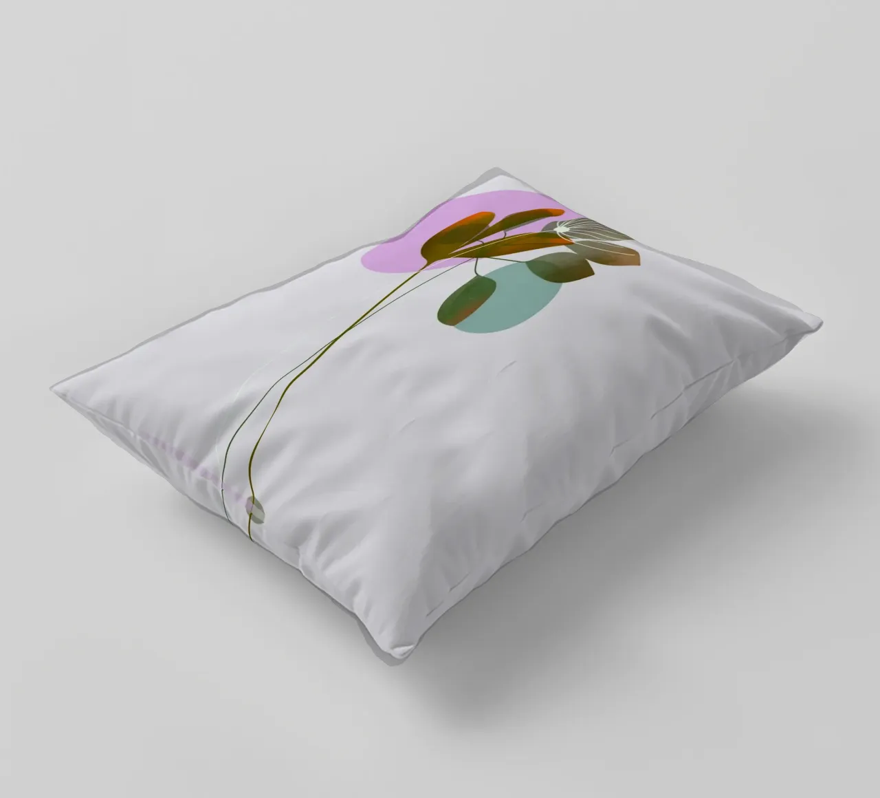 circle and leaf cuscino da pastel color shape