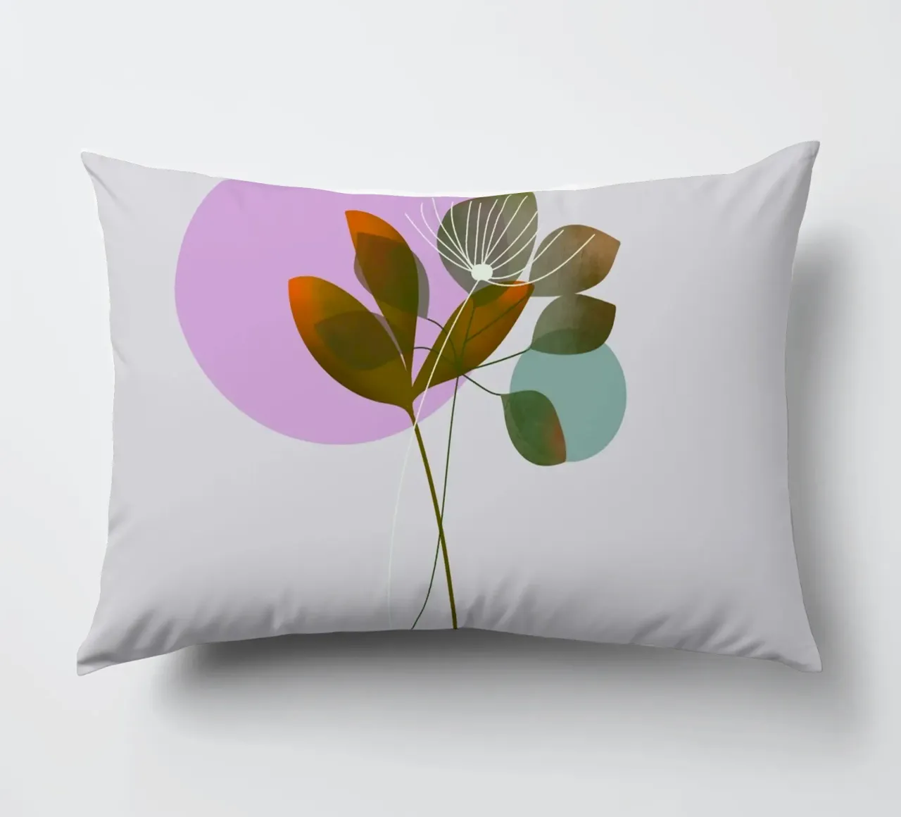 circle and leaf cuscino da pastel color shape