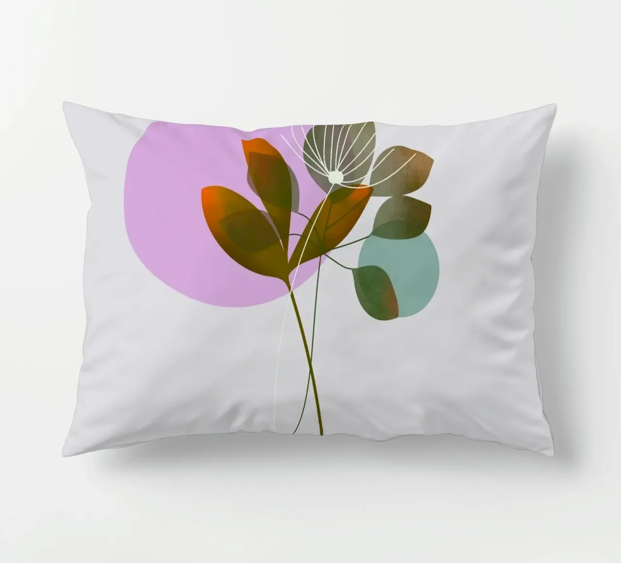 circle and leaf cuscino da pastel color shape
