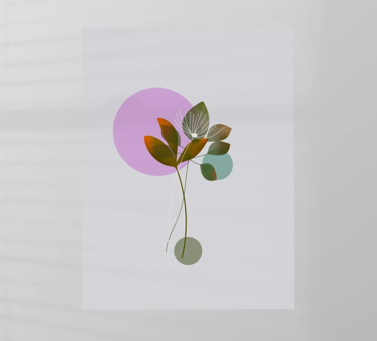 circle and leaf pellicola backlit da pastel color shape