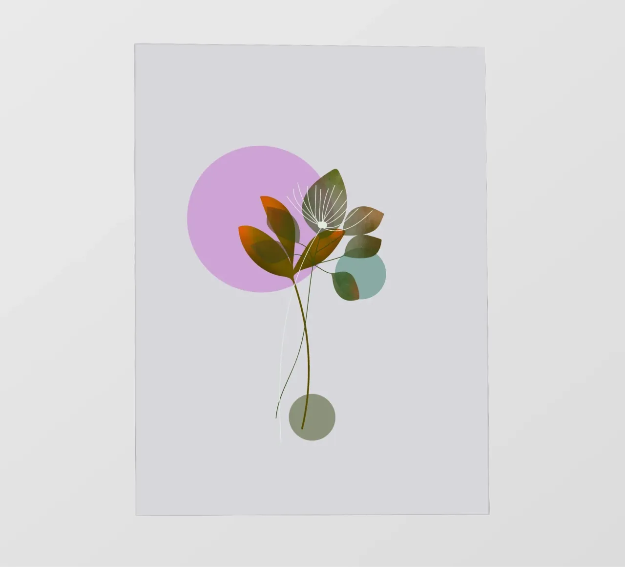 circle and leaf pellicola backlit da pastel color shape
