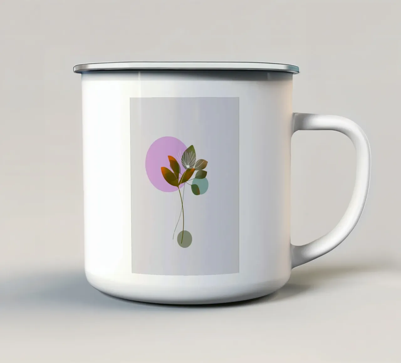 circle and leaf tazza in smalto da pastel color shape