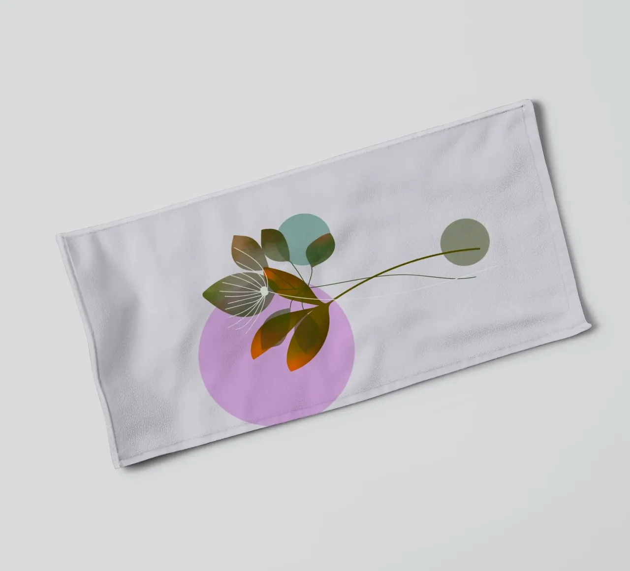 circle and leaf asciugamano da bagno da pastel color shape