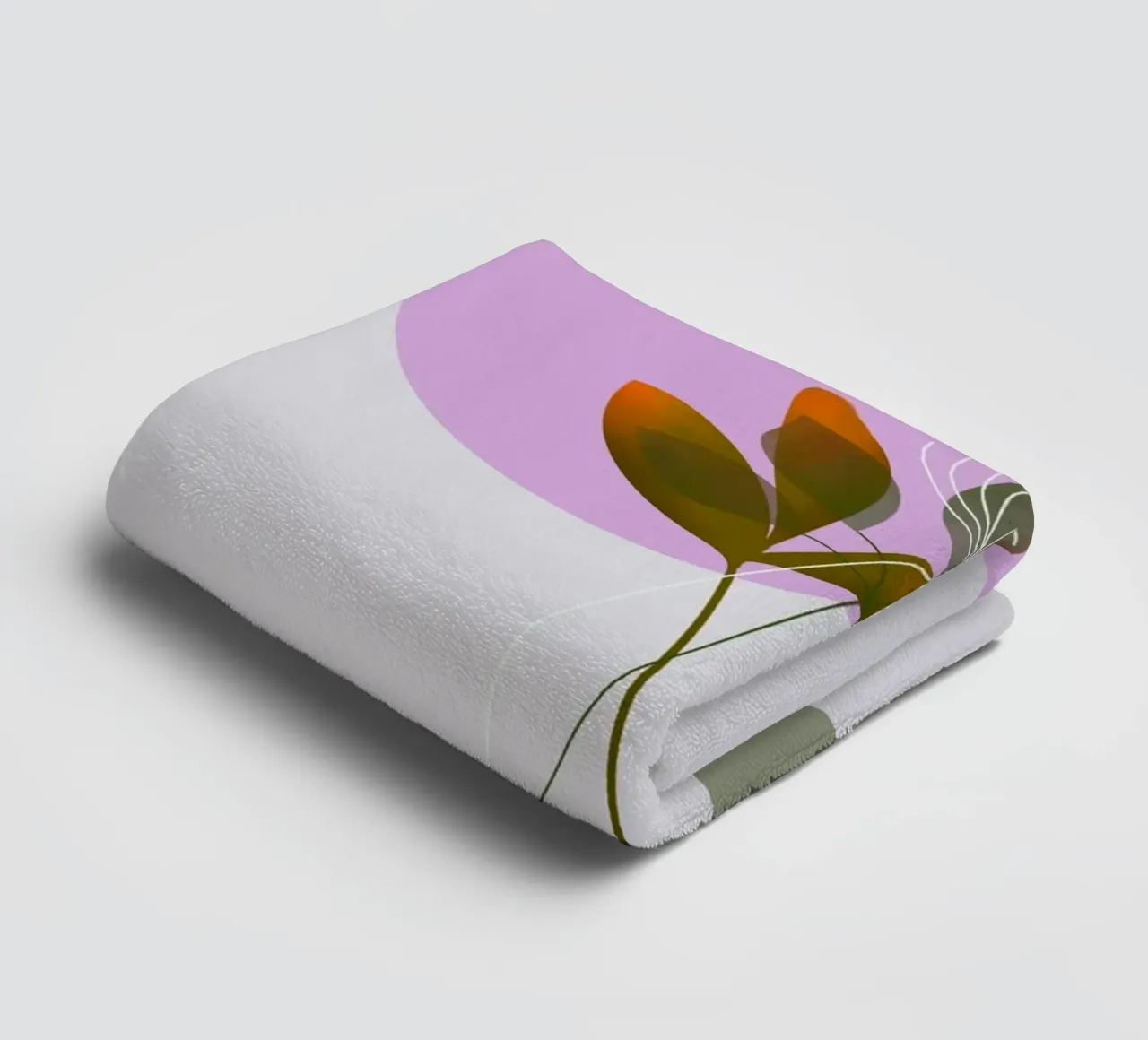 circle and leaf asciugamano da bagno da pastel color shape