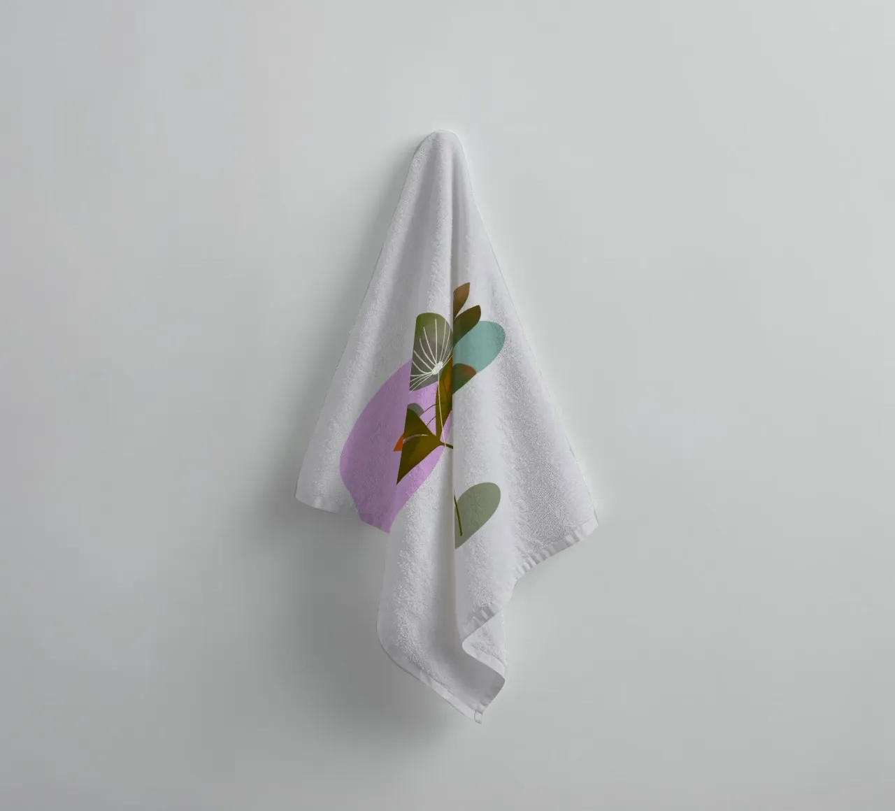 circle and leaf asciugamano da bagno da pastel color shape