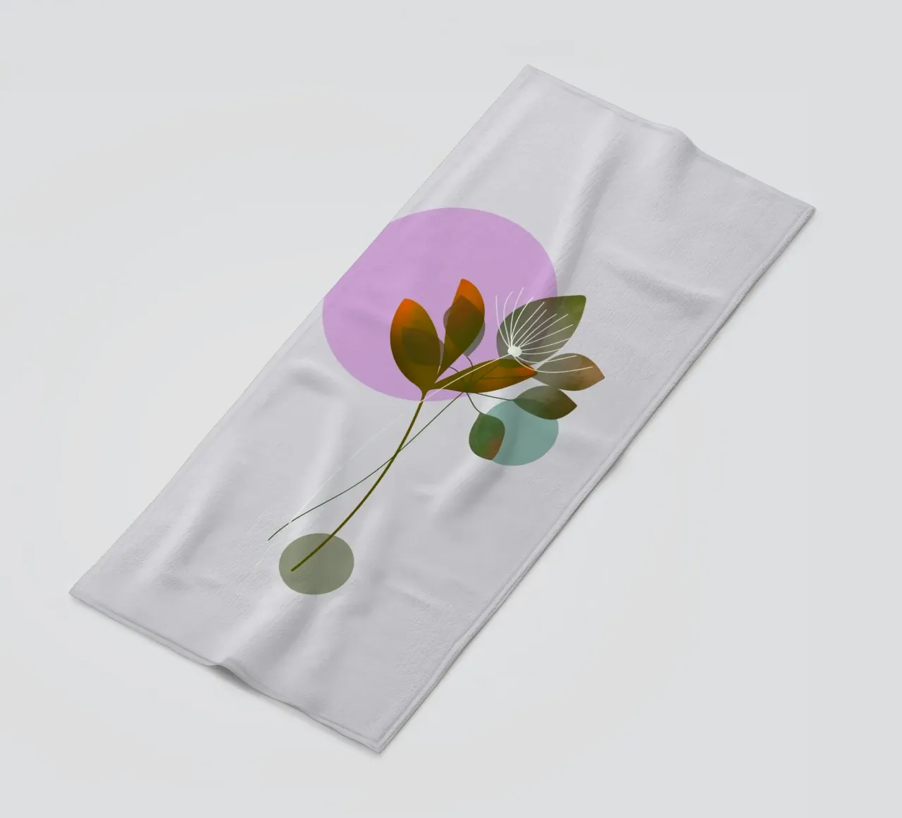 circle and leaf telo mare da pastel color shape