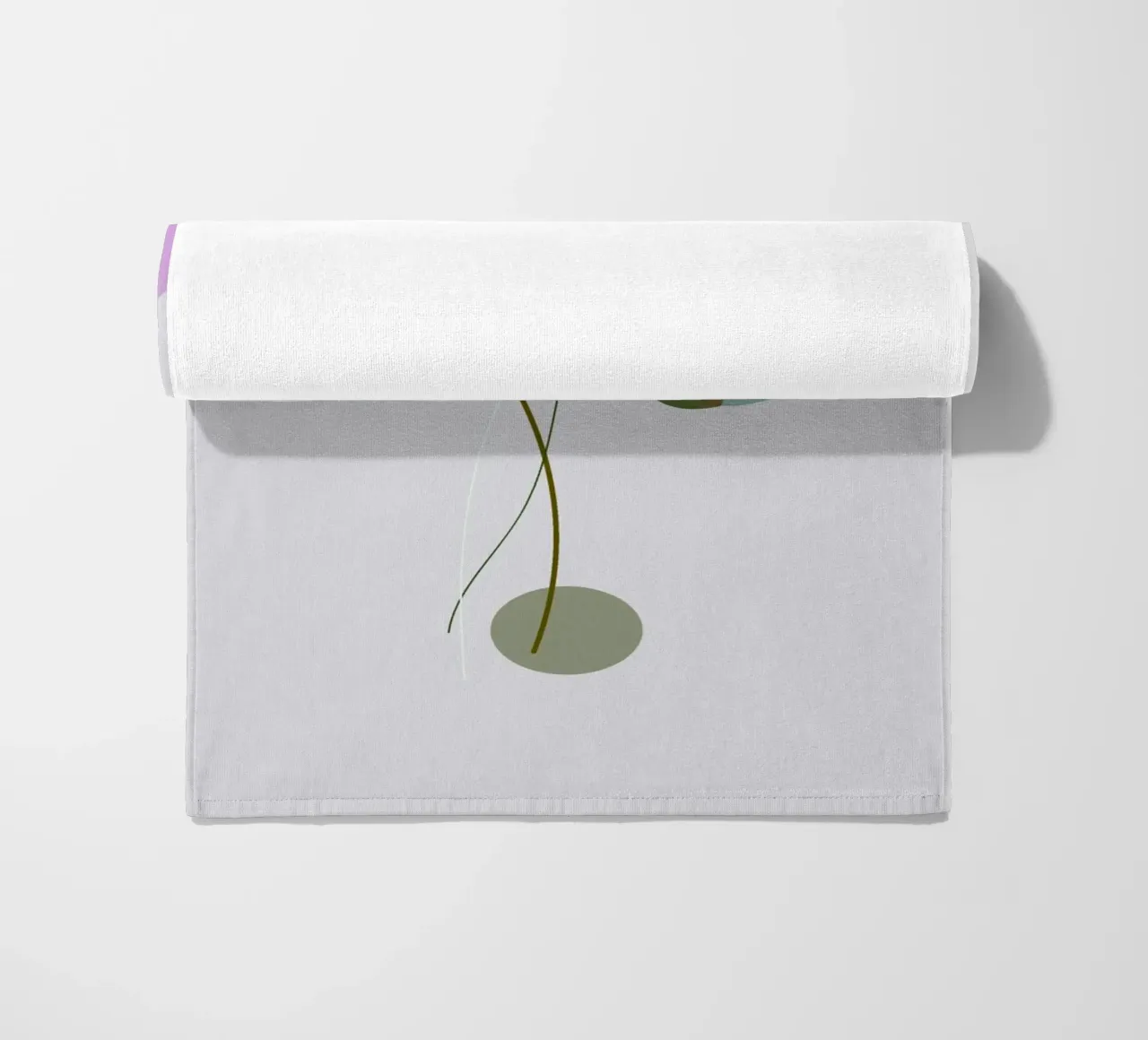 circle and leaf telo mare da pastel color shape