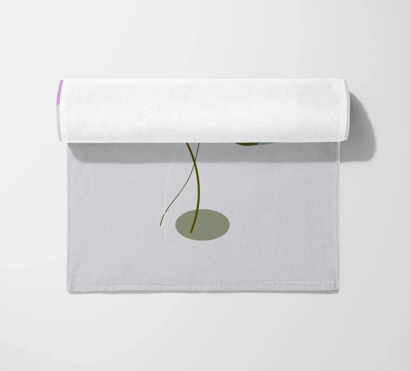 circle and leaf telo mare da pastel color shape