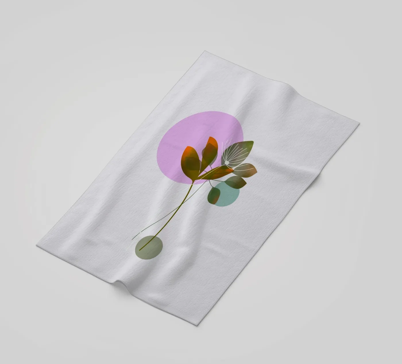 circle and leaf telo mare da pastel color shape