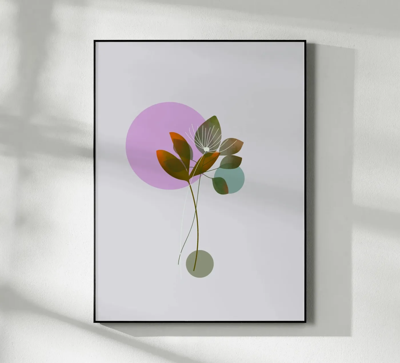 circle and leaf plexiglass da pastel color shape