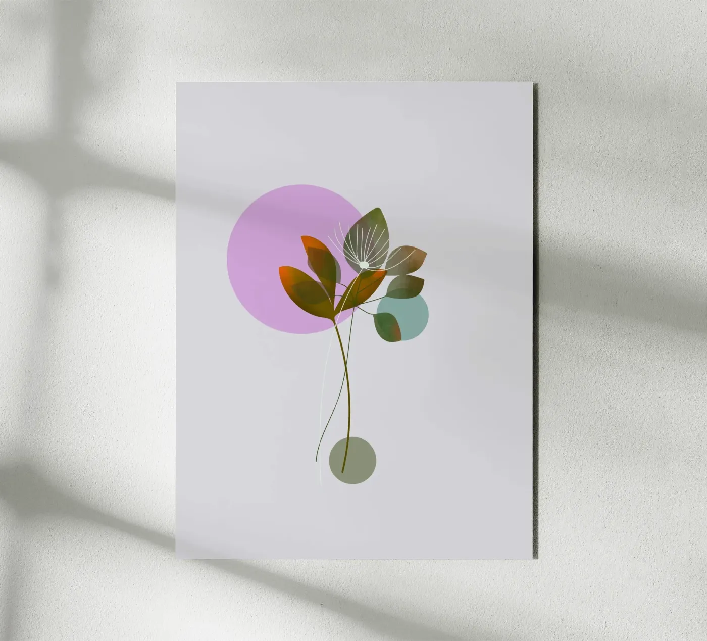 circle and leaf pannello forex da pastel color shape