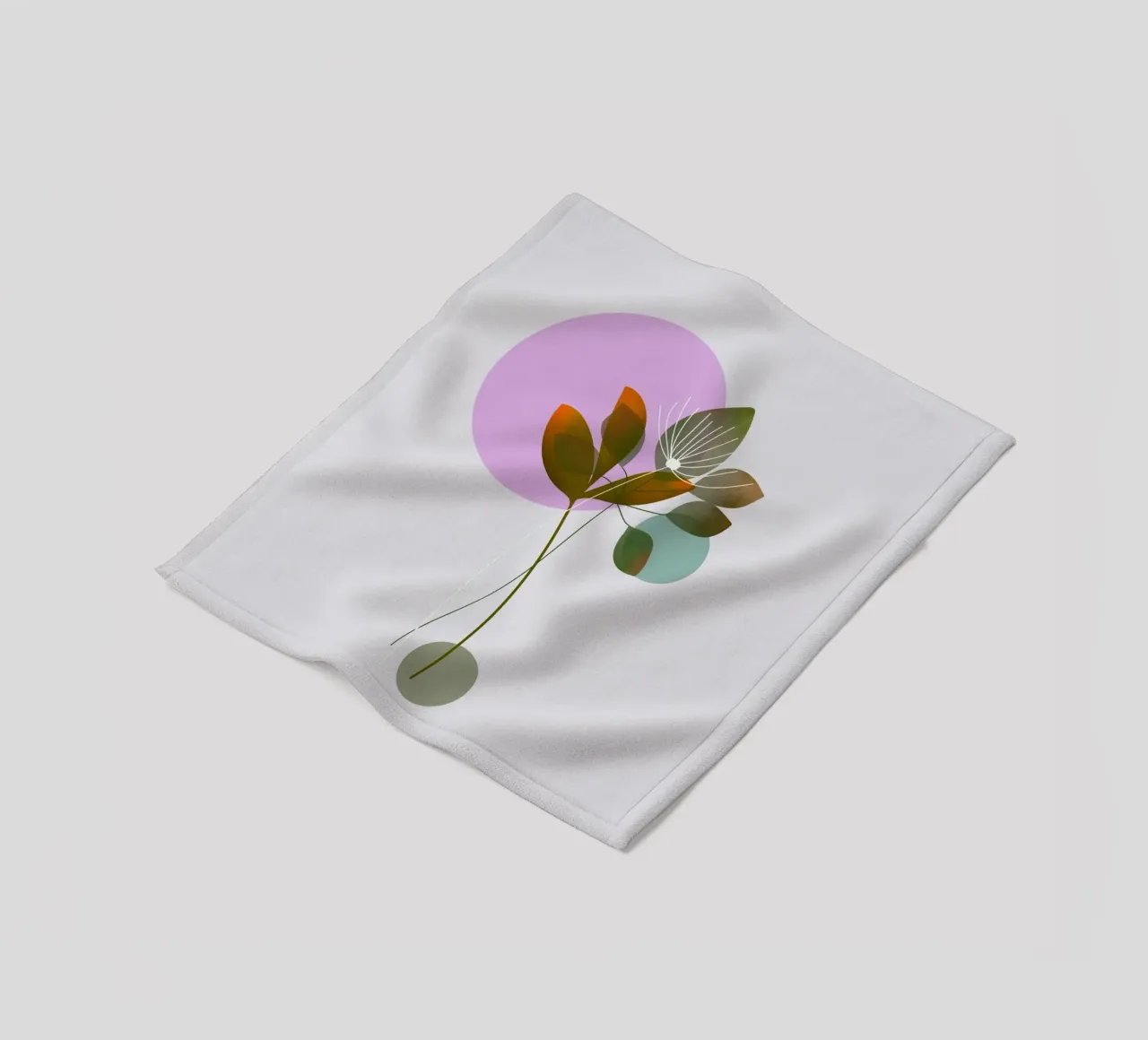 circle and leaf coperta in pile da pastel color shape