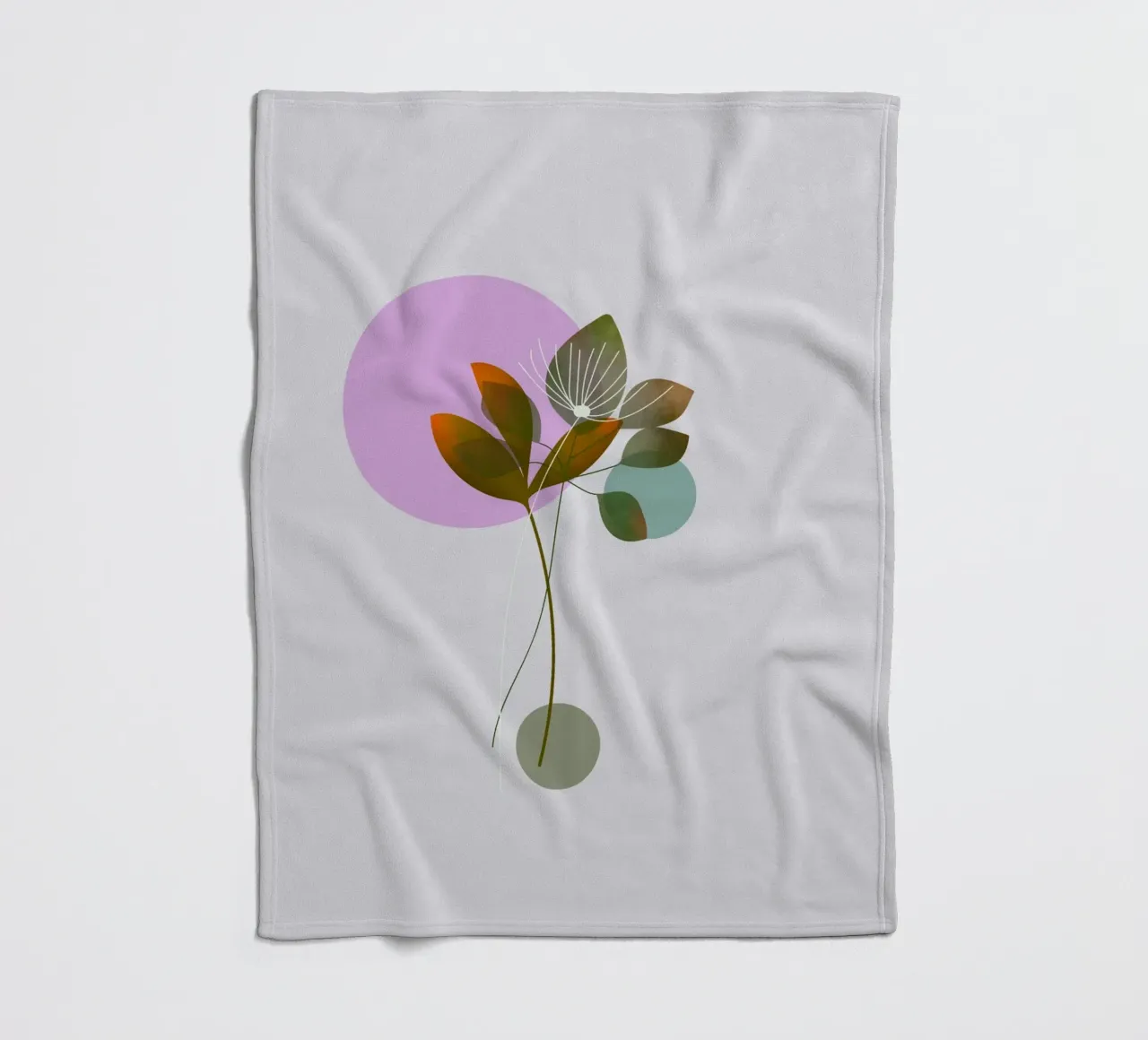 circle and leaf coperta in pile da pastel color shape