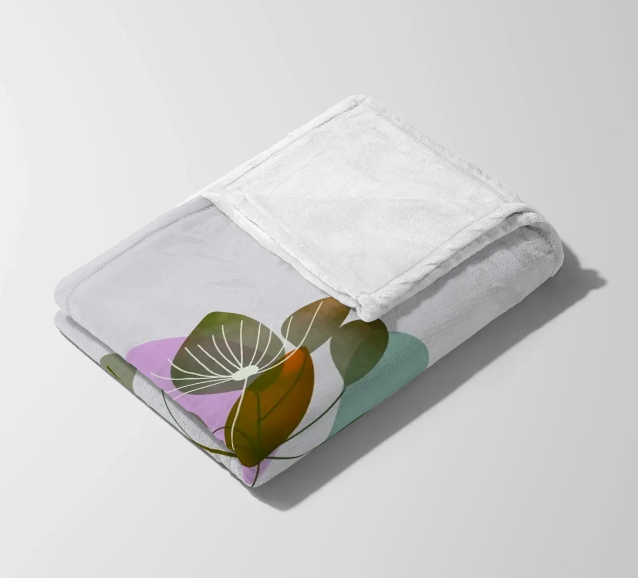 circle and leaf coperta in pile da pastel color shape