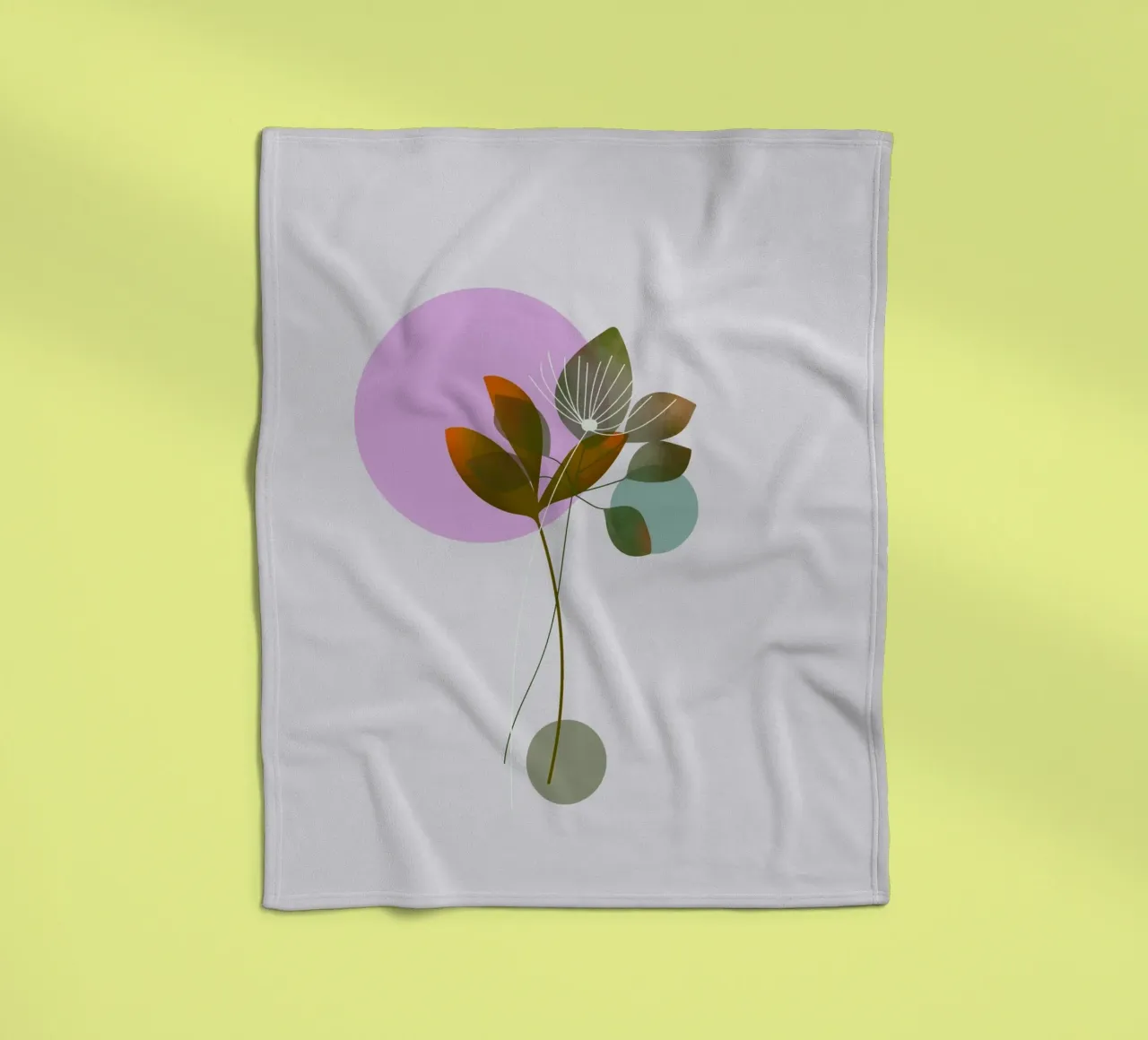 circle and leaf coperta in pile da pastel color shape