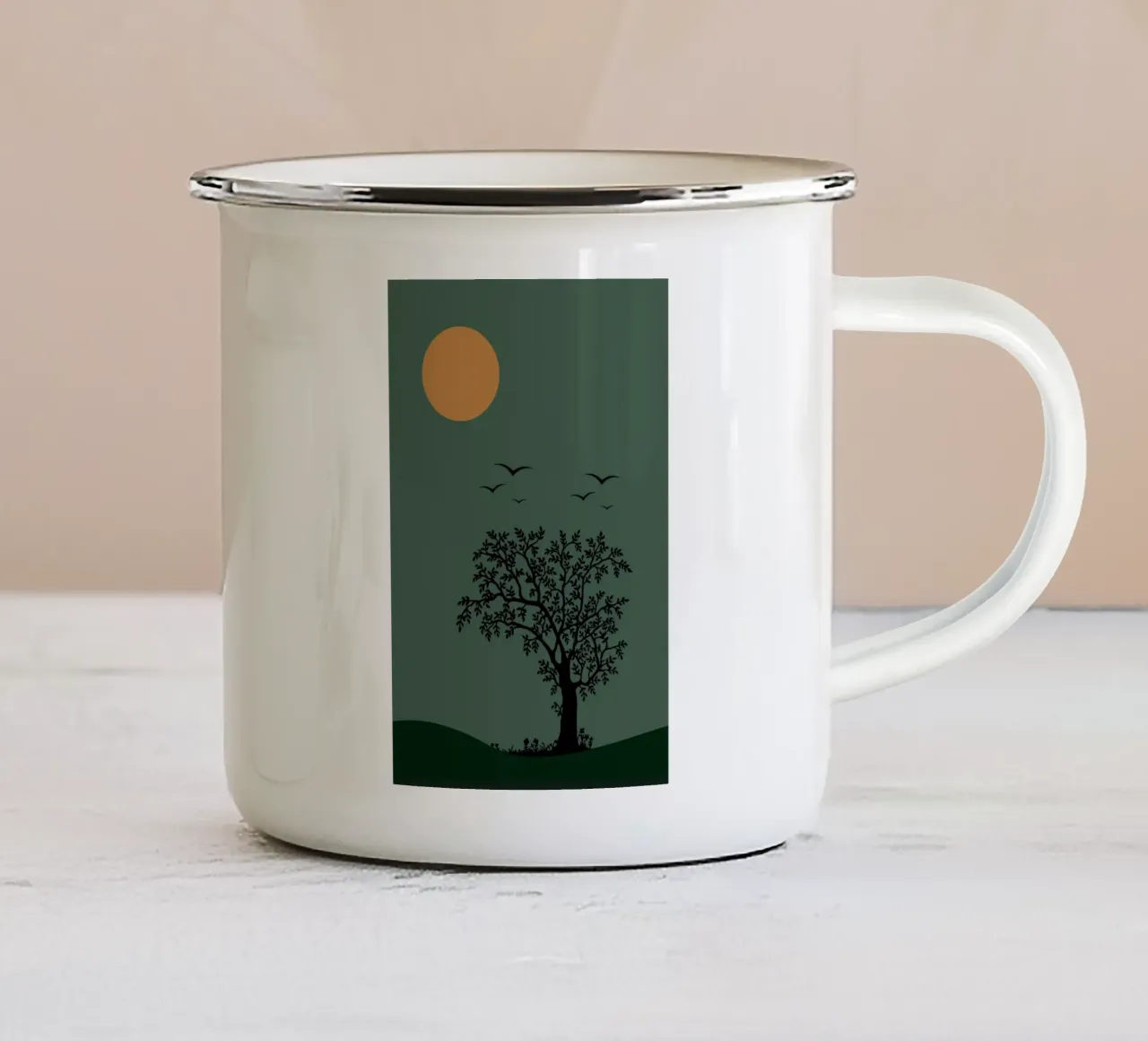 moonlight and nature tazza in smalto da pastel color shape