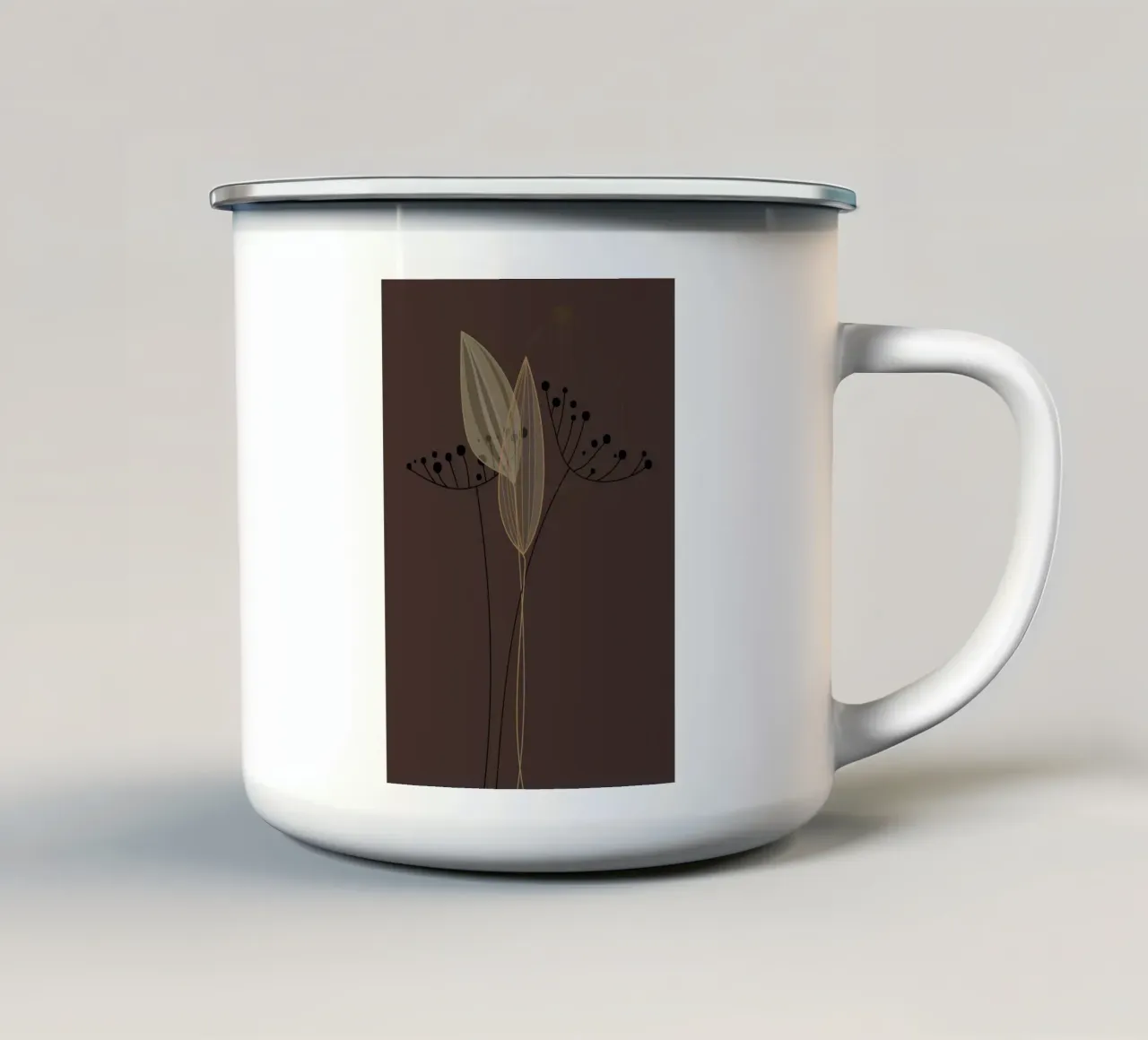 the line flower tazza in smalto da pastel color shape