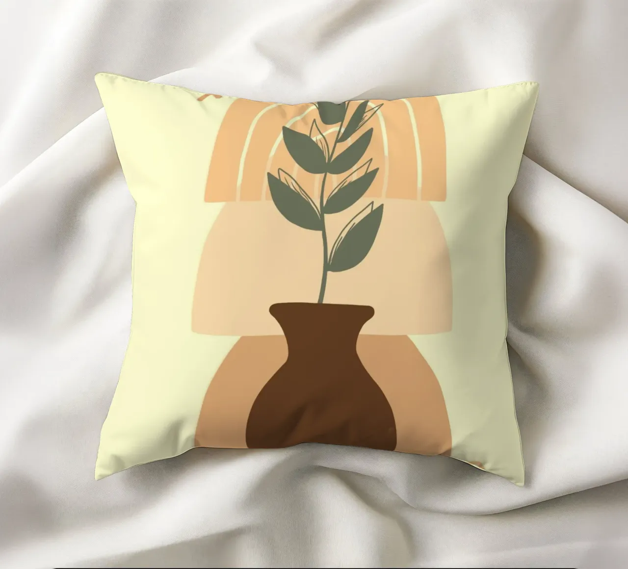 vase in shadow cuscino da pastel color shape