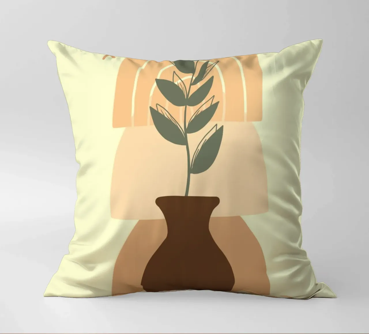 vase in shadow cuscino da pastel color shape
