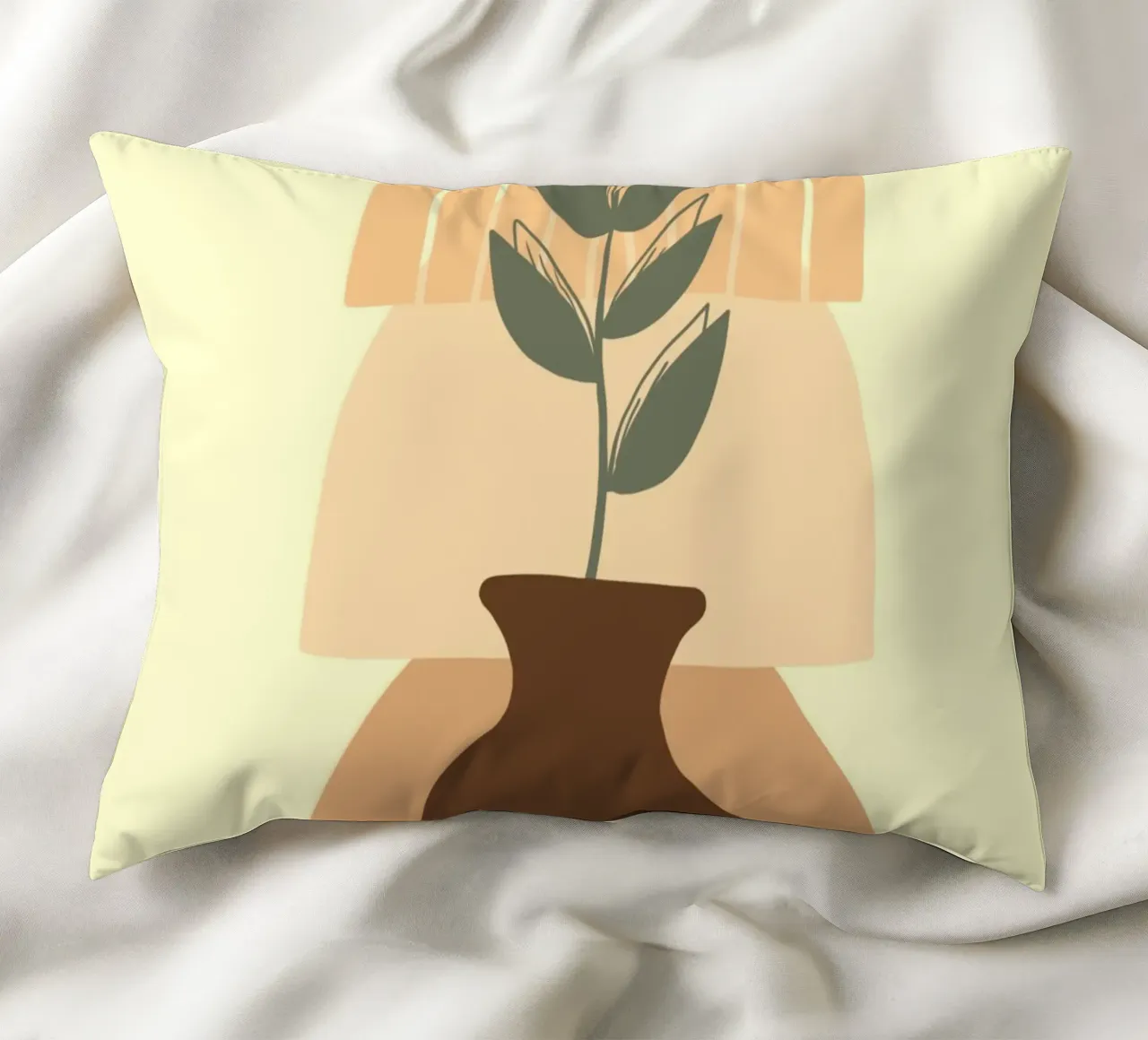 vase in shadow cuscino da pastel color shape