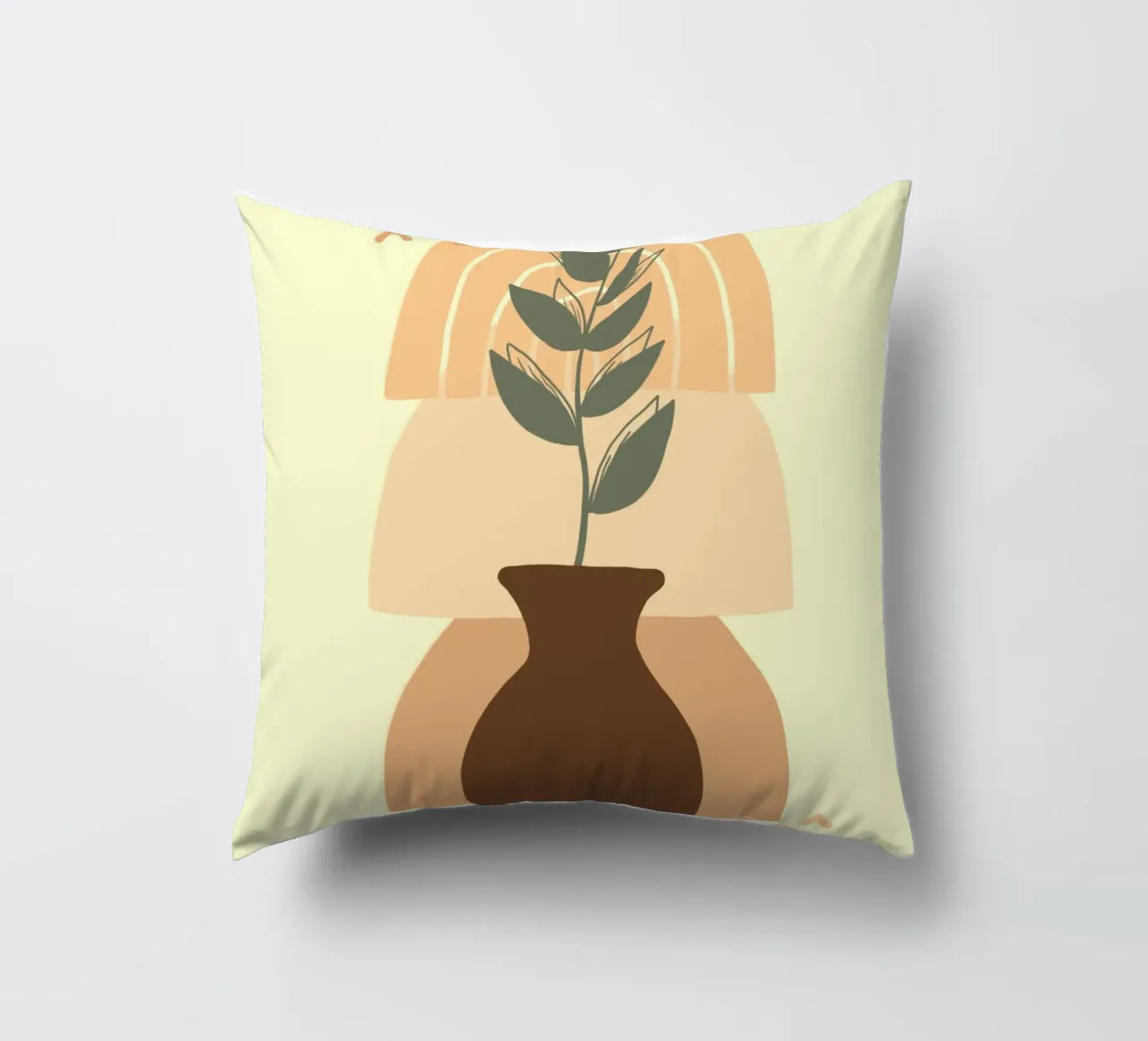 vase in shadow cuscino da pastel color shape