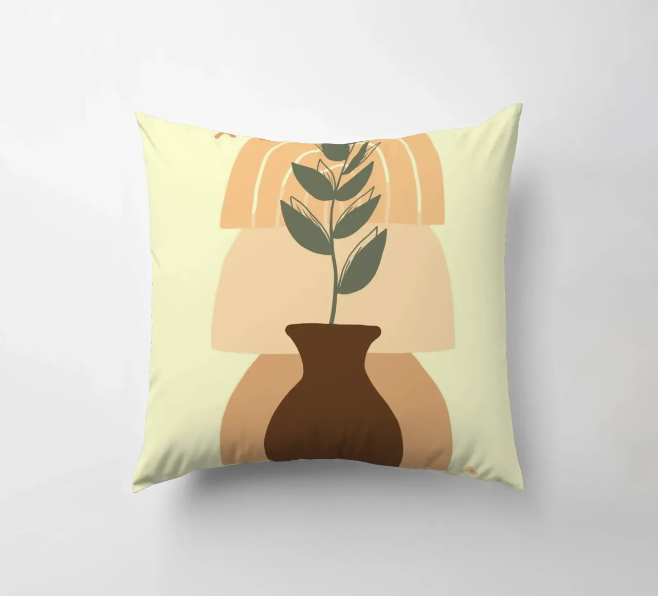 vase in shadow cuscino da pastel color shape