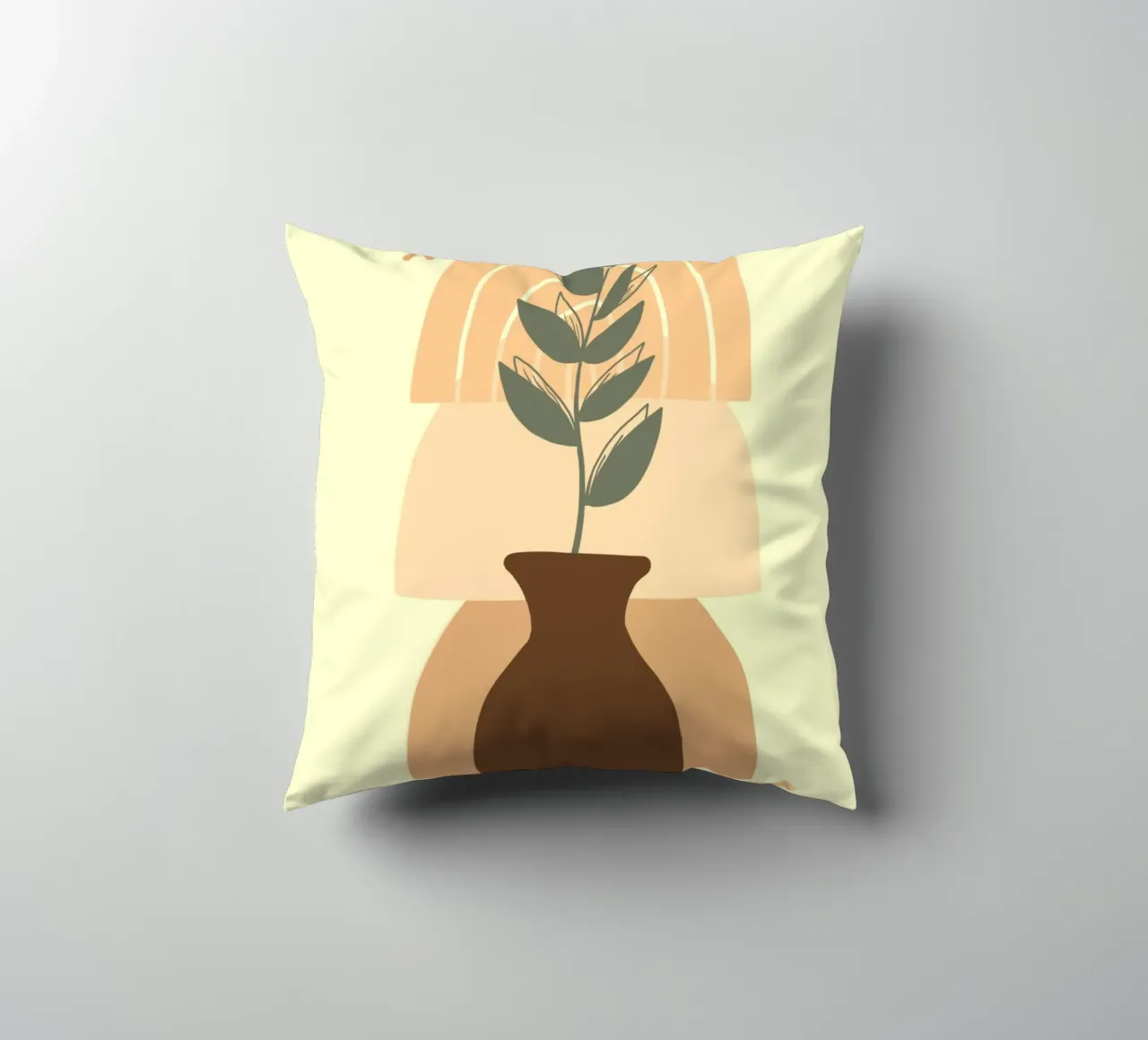 vase in shadow cuscino da pastel color shape