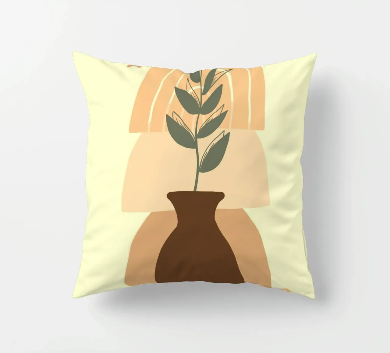 vase in shadow cuscino da pastel color shape