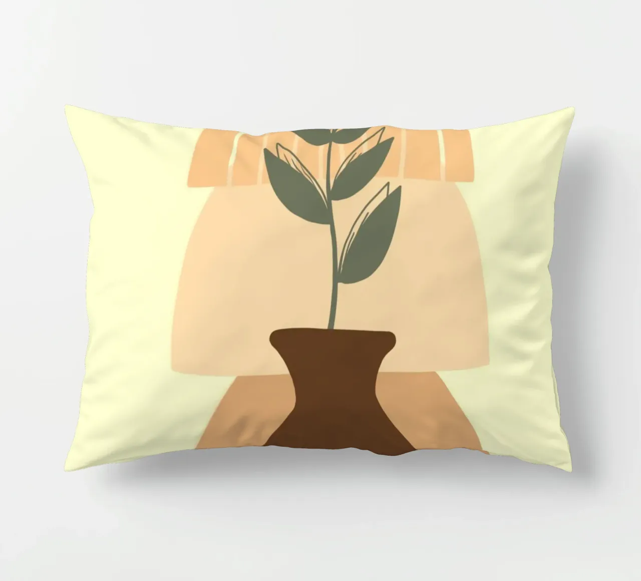 vase in shadow cuscino da pastel color shape