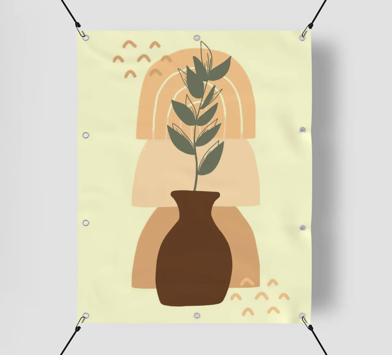 vase in shadow telo in pvc da pastel color shape