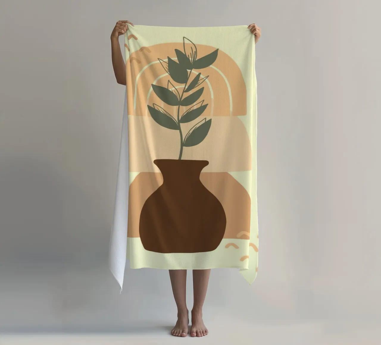 vase in shadow telo mare da pastel color shape