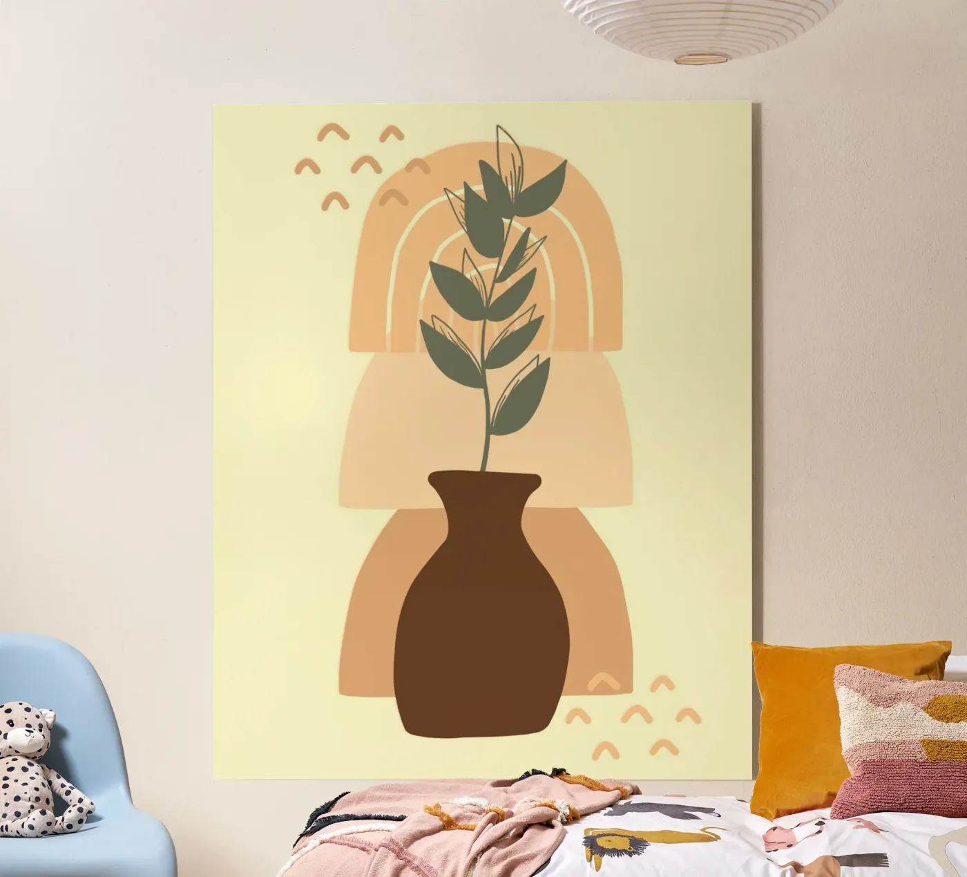 vase in shadow Acryl-Glas von pastel color shape