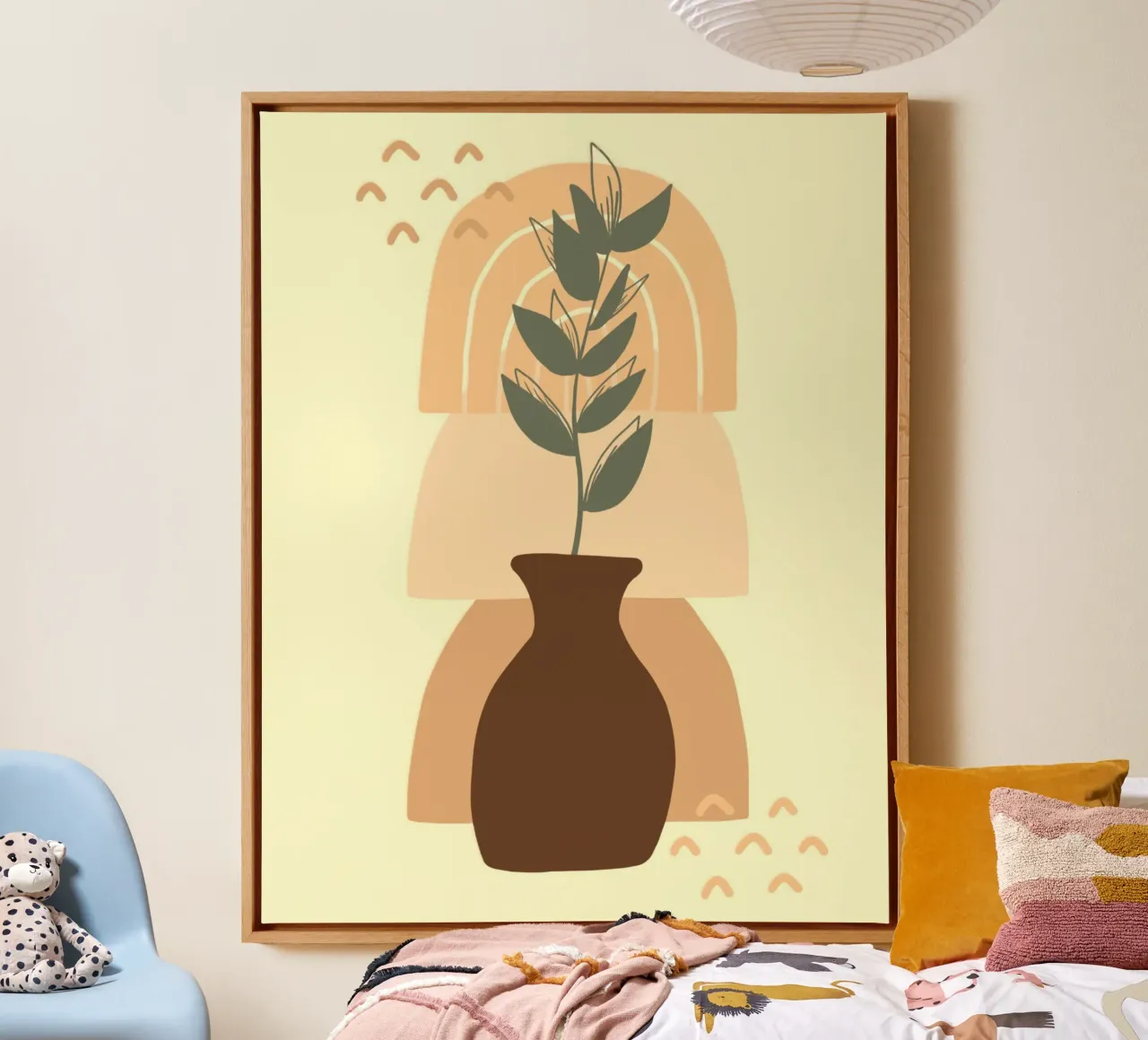 vase in shadow tela con Cornice a cassetta da pastel color shape