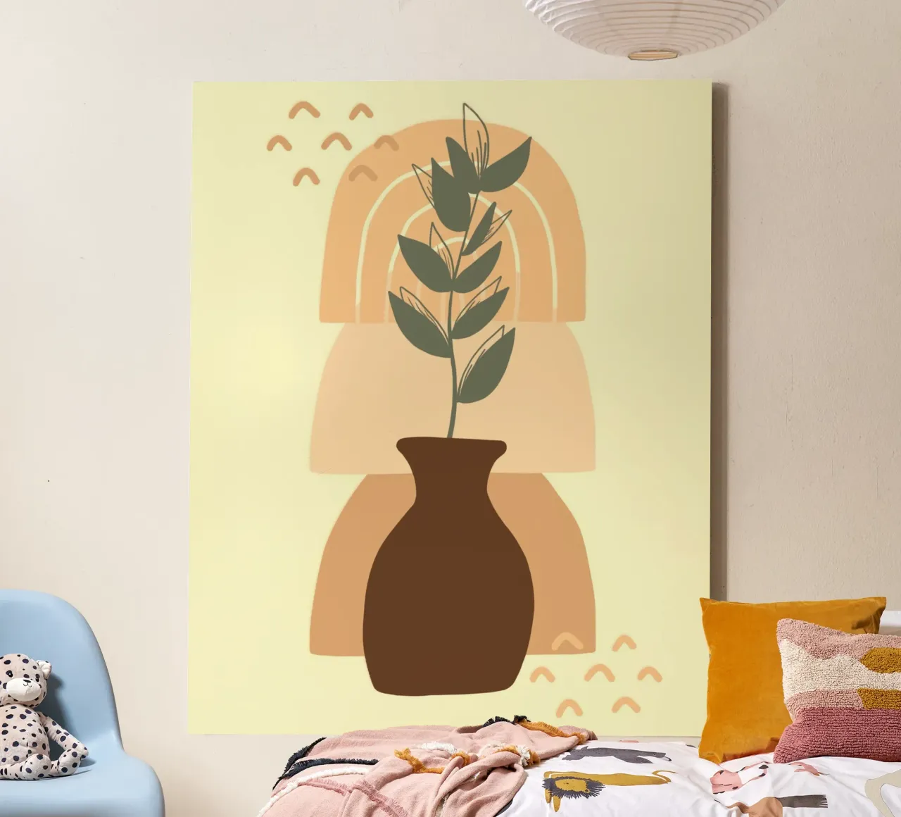 vase in shadow tela con Cornice a cassetta da pastel color shape