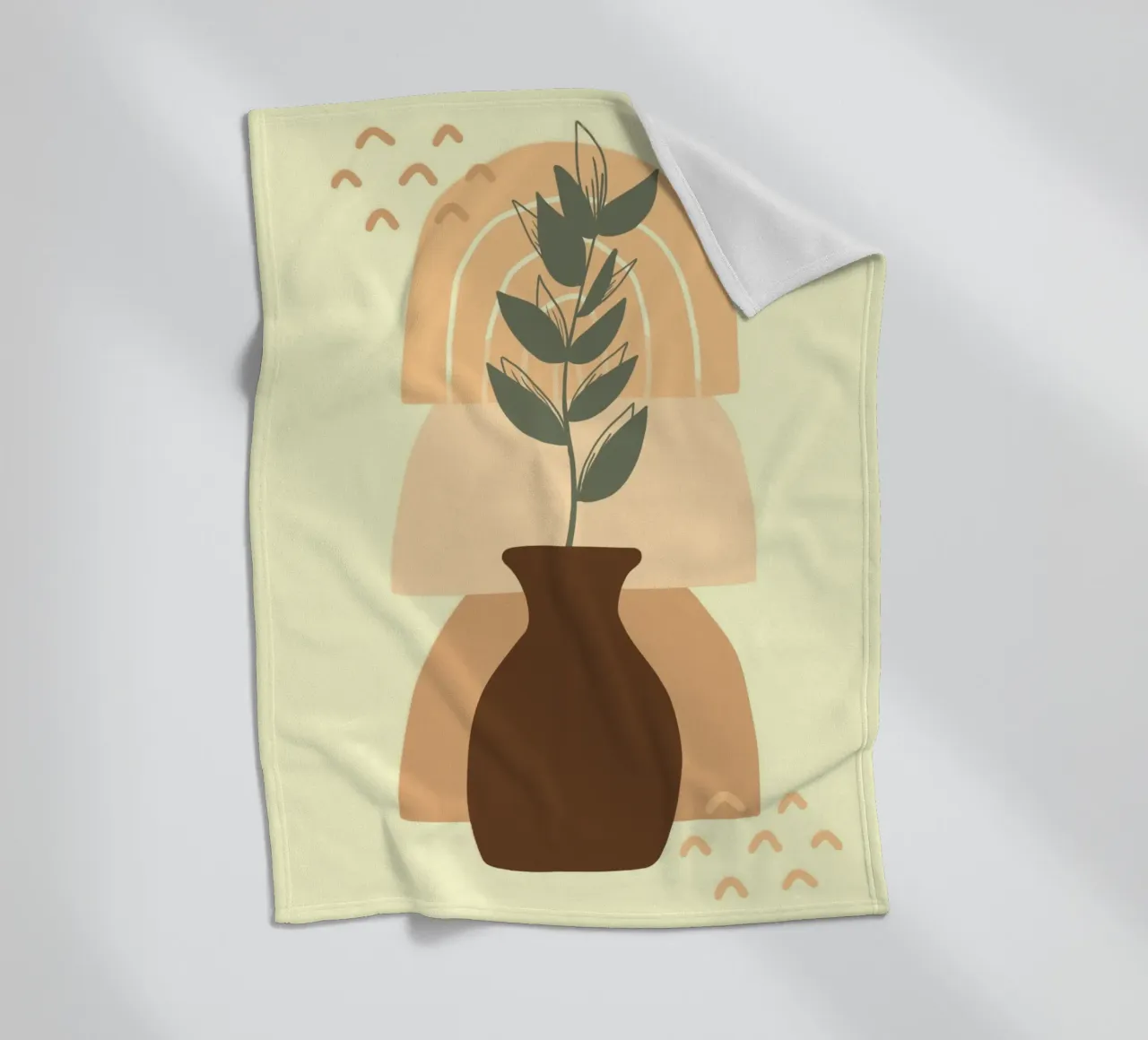 vase in shadow coperta in pile da pastel color shape