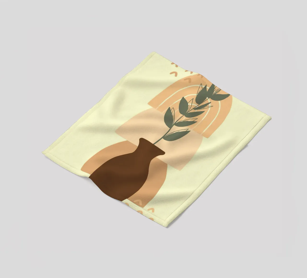 vase in shadow coperta in pile da pastel color shape