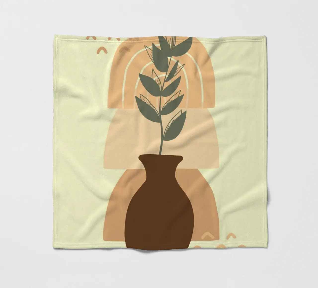 vase in shadow coperta in pile da pastel color shape