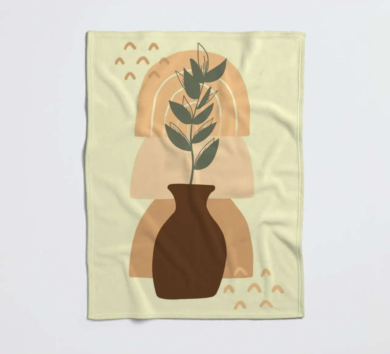 vase in shadow coperta in pile da pastel color shape