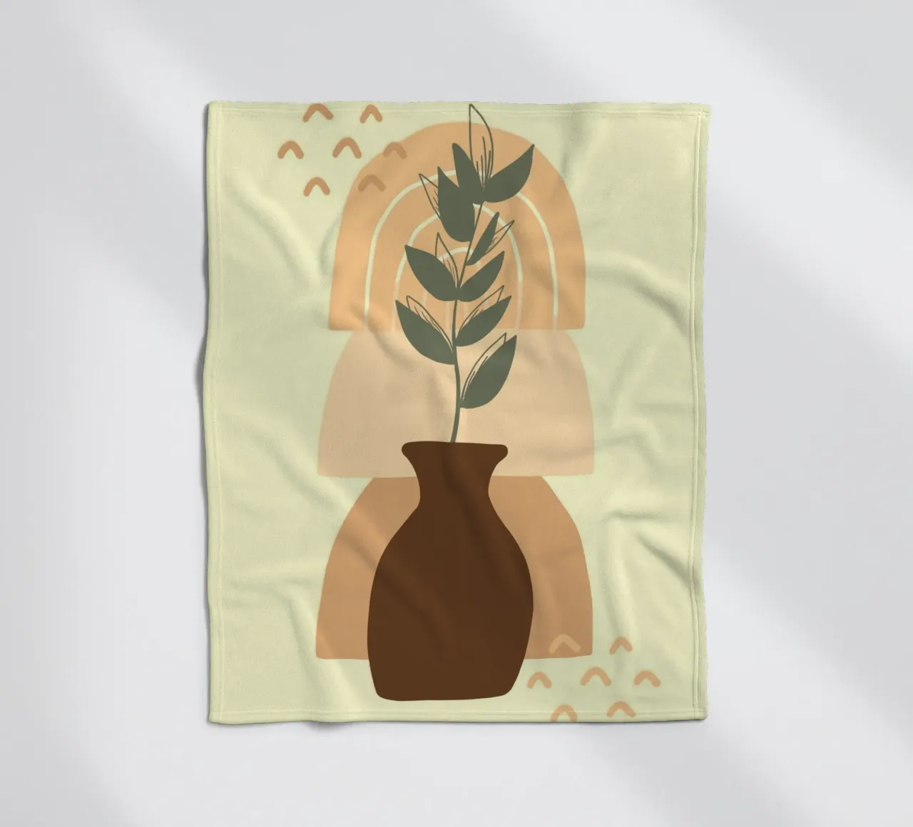 vase in shadow coperta in pile da pastel color shape
