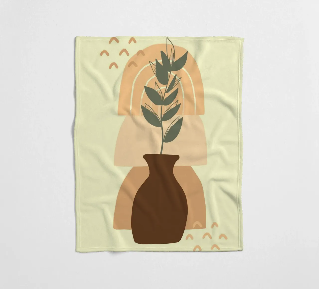 vase in shadow coperta in pile da pastel color shape