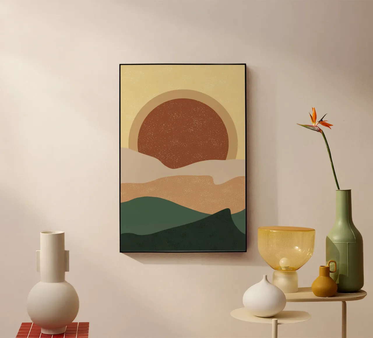 nature sunset plexiglass da pastel color shape