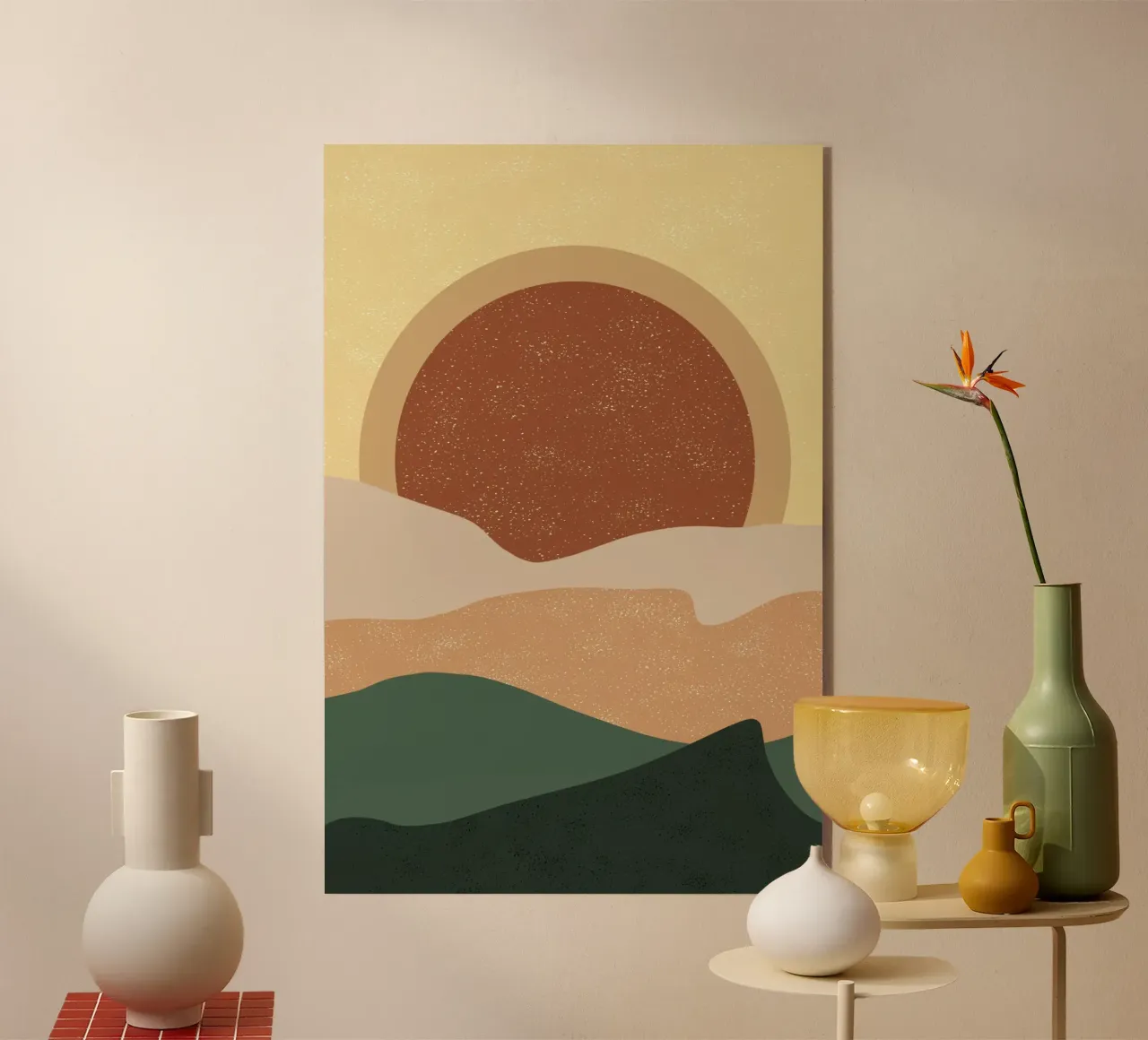 nature sunset plexiglass da pastel color shape