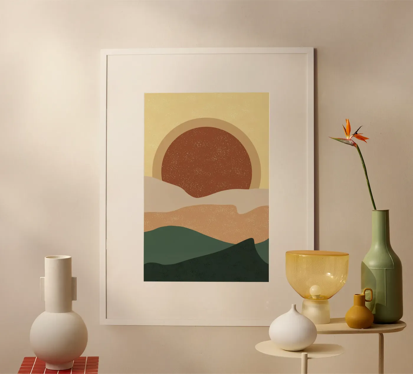 nature sunset poster da pastel color shape